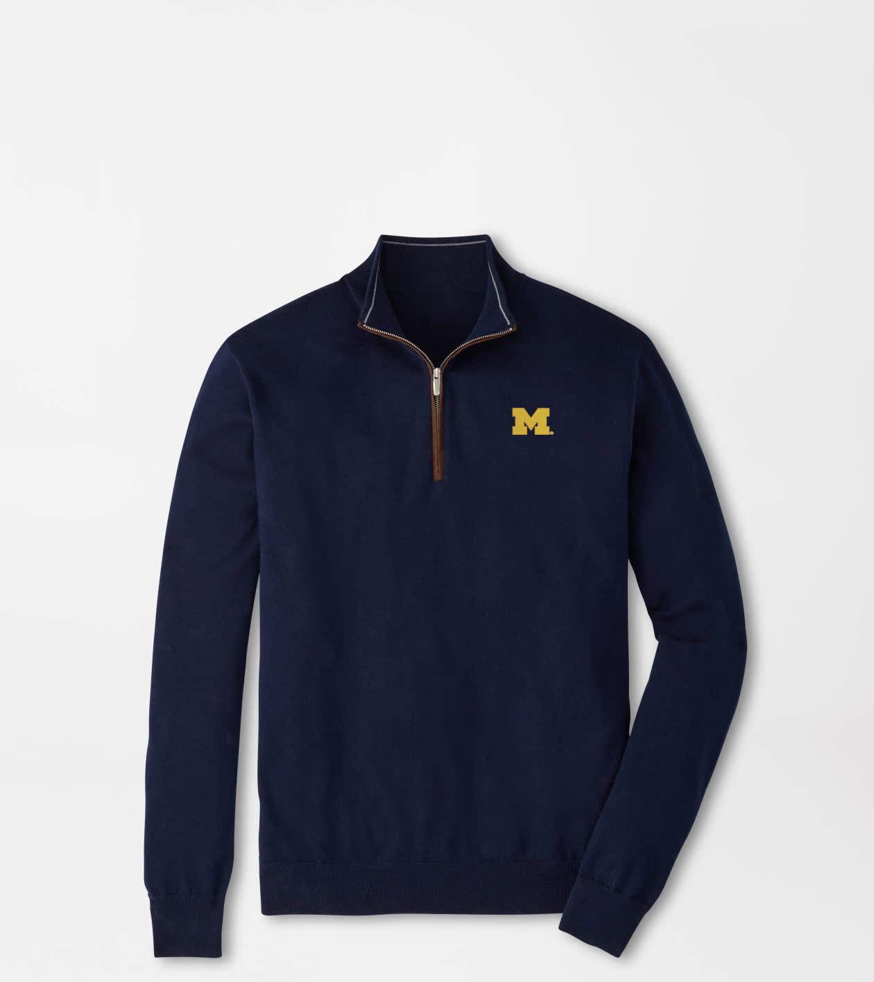 Peter Millar x Michigan Wolverines Merch Michigan Autumn Zip Sweatshirt NCAA Wolverines Outfit