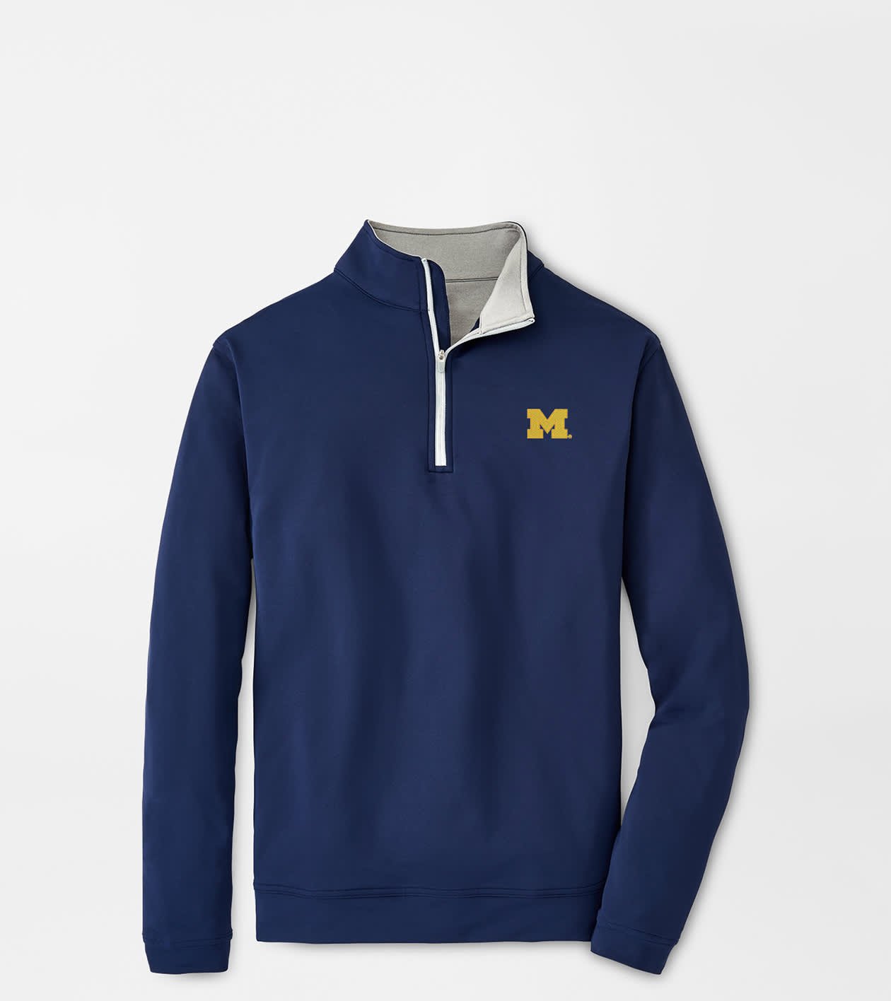 Peter Millar x Michigan Wolverines Merch Michigan Perth Zip Sweatshirt Wolverines NCAA Outfit