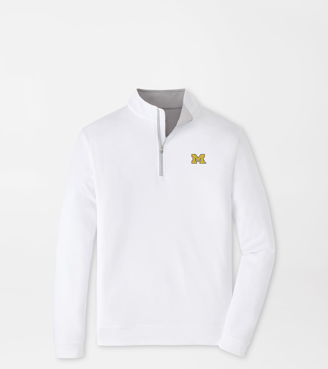 Peter Millar x Michigan Wolverines Merch Perth Zip Sweatshirt NCAA Wolverines Game Day Outfit