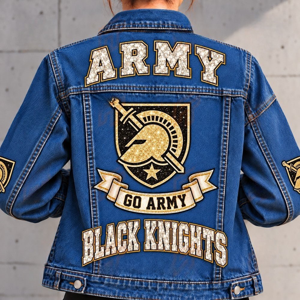 Army Black Knights Denim Jacket Black Knights Game Gear Gift For Sports Fan
