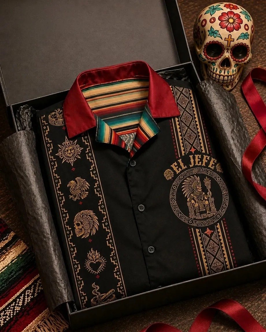 Day Of The Dead Aztec Skull Eagle Totem Hawaiian Shirt Day Of The Dead Skull Holiday Gift