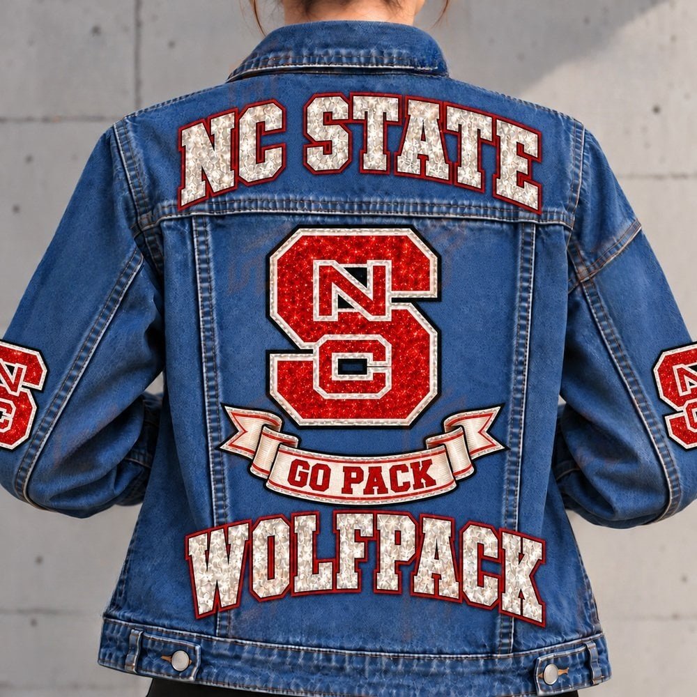 NC State Wolfpack Denim Jacket Wolfpack Football Pride Apparel Wolfpack Fan Gifts