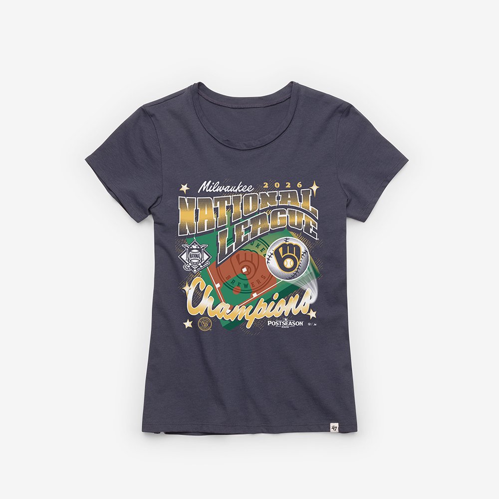 Milwaukee Brewers x 47 Brand Merch 2026 National League Champions T-Shirt Brewers Tee