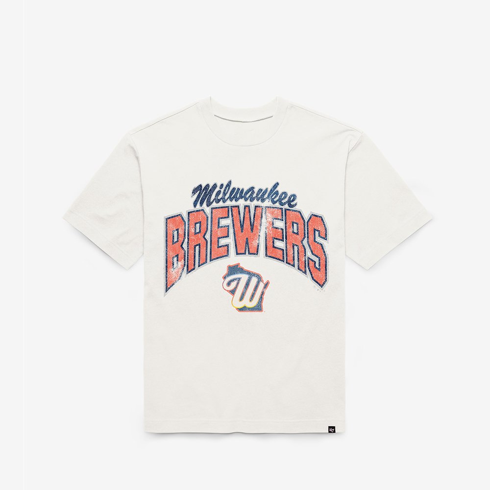 Milwaukee Brewers x 47 Brand Merch City Connect Birch T-Shirt Brewers Baseball Tee