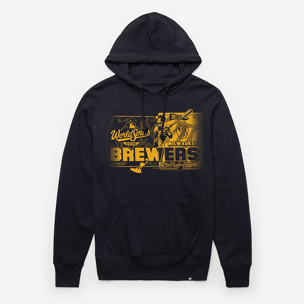 Milwaukee Brewers x 47 Brand Merch 2026 World Series Conference Hoodie Brewers Apparel