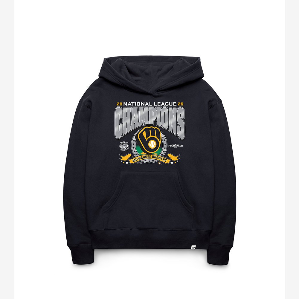 Milwaukee Brewers x 47 Brand Merch 2026 National League Champions Hoodie Brewers Outfits