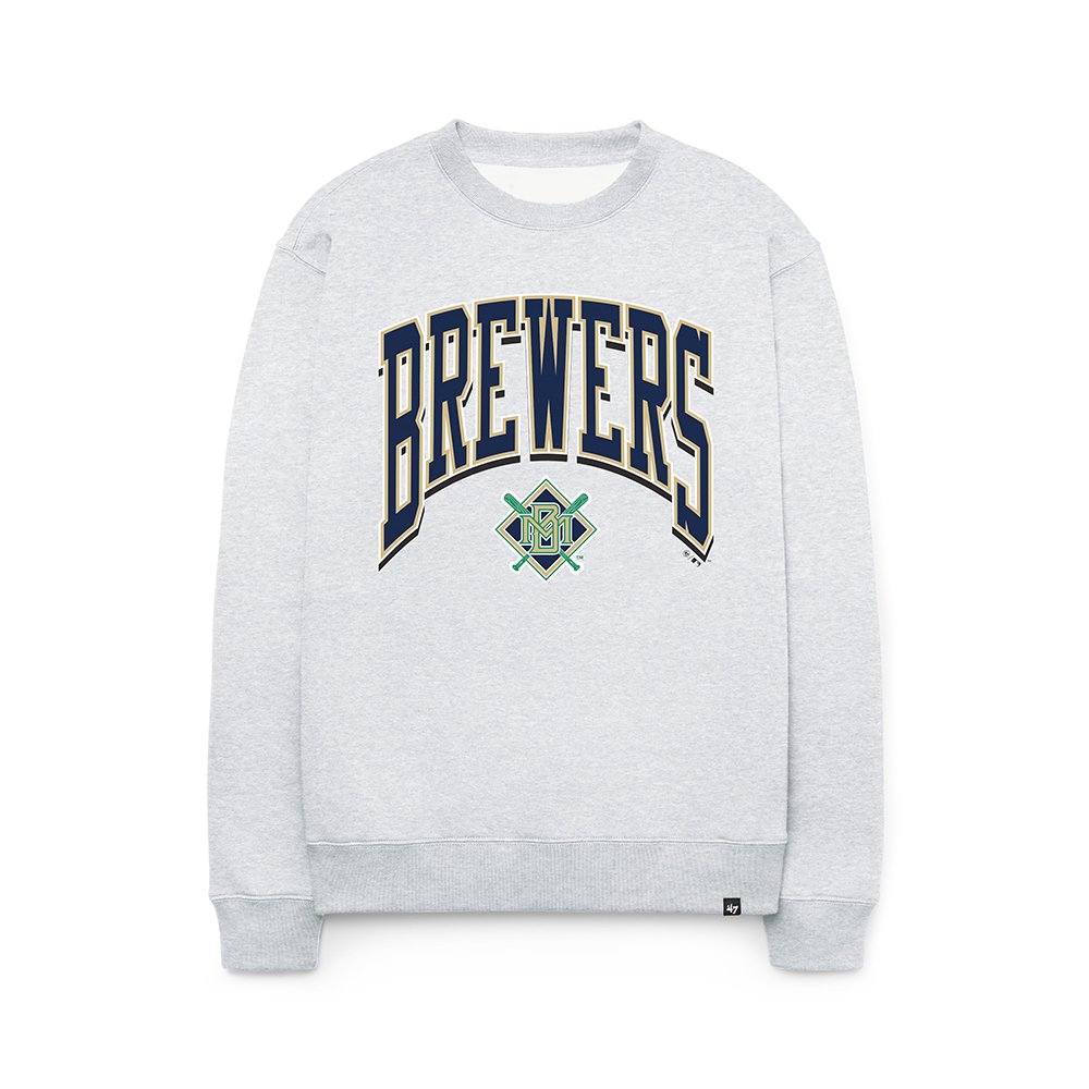 Milwaukee Brewers x 47 Brand Merch Cooperstown Walk Tall Sweatshirt Brewers Pride Wear