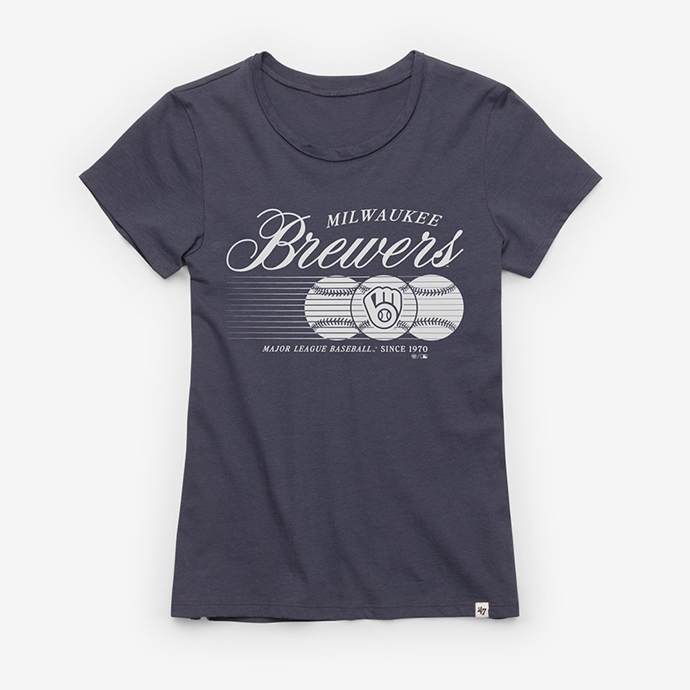 Milwaukee Brewers x 47 Brand Merch Speed Throw T-Shirt Brewers Baseball Attire Gifts