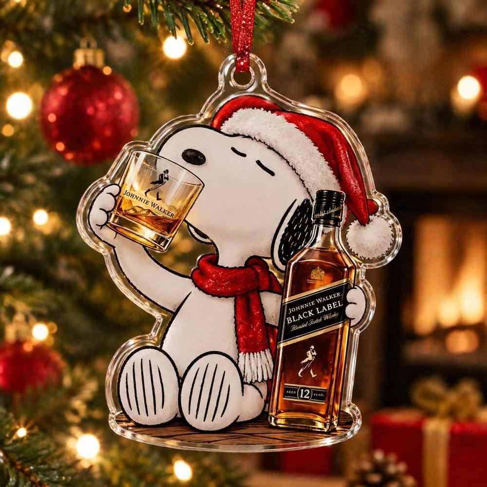 Johnnie Walker Beverage Christmas Acrylic Ornament Christmas Tree Decor Gifts For Whiskey Lovers