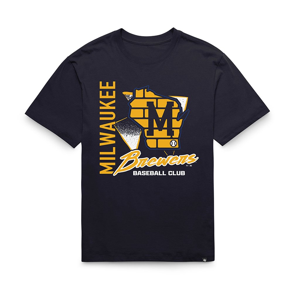 Milwaukee Brewers x 47 Brand Merch Side Arm T-Shirt Milwaukee Pride Clothing Gifts