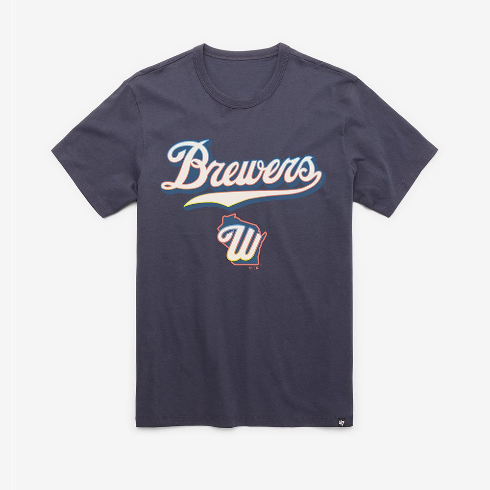 Milwaukee Brewers x 47 Brand Merch City Connect Pregame T-Shirt Brewers Pride Attire