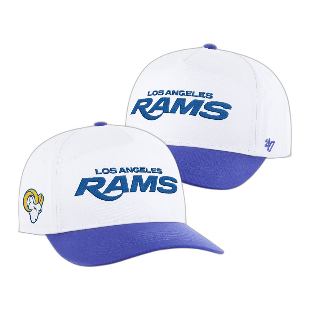 Los Angeles Rams x 47 Brand Merch Double Header Script Shot Hat Rams Game Cap Gifts