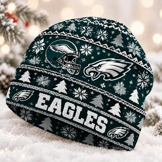 Philadelphia Eagles Christmas Beanie Hat Eagles Pride Cap Gift For Sports Lovers