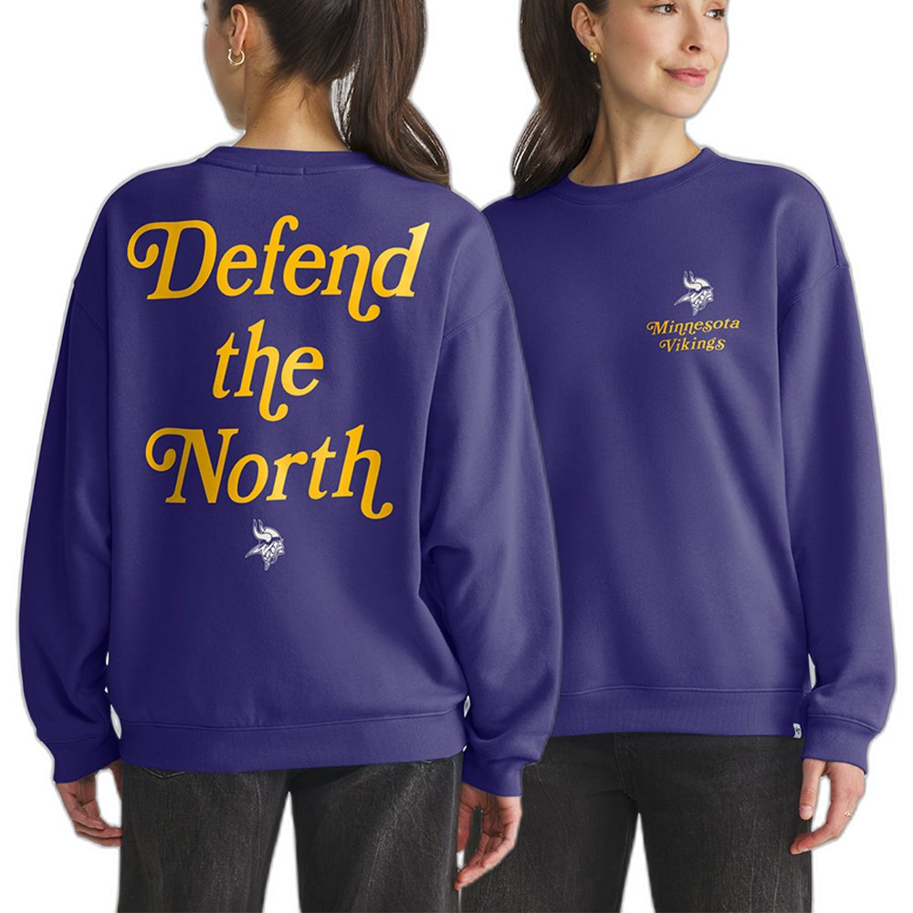 Minnesota Vikings x 47 Brand Merch Shout It Out Sweatshirt Minnesota Pride Gear Gifts