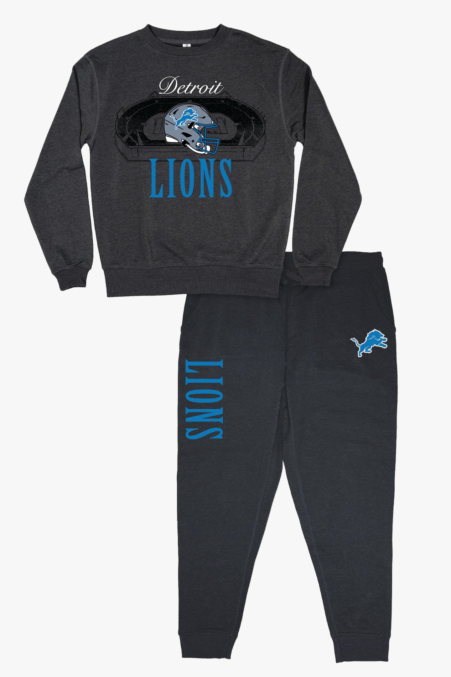 Detroit Lions Merch Detroit Lions Football Pride Sweatshirt And Sweatpants Gift For Husband