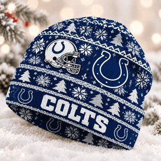 Indianapolis Colts Christmas Beanie Hat Colts Game Hat Gift For Colts Pride