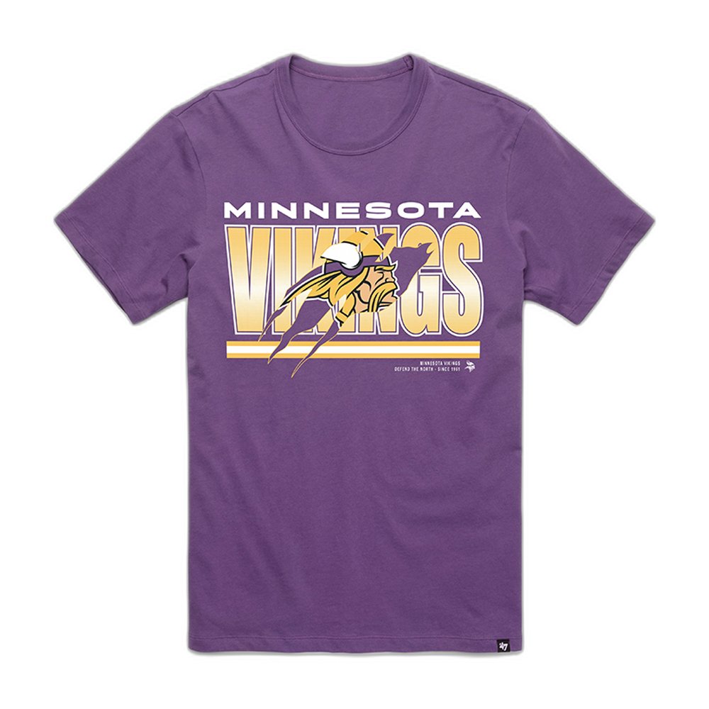 Minnesota Vikings x 47 Brand Merch Team Thunder Rip T-Shirt Minnesota Football Clothing