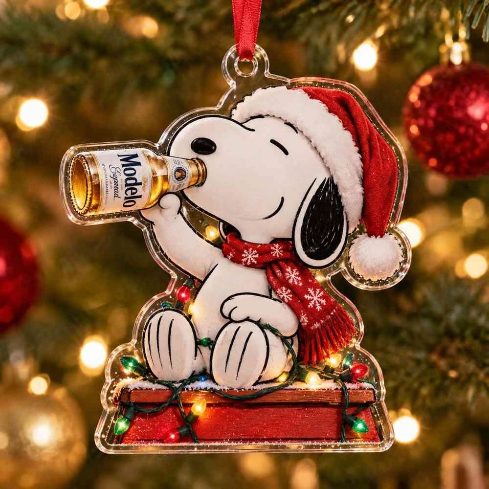 Snoopy Modelo Especial Beverage Christmas Acrylic Ornament Gift For Brand Collectors