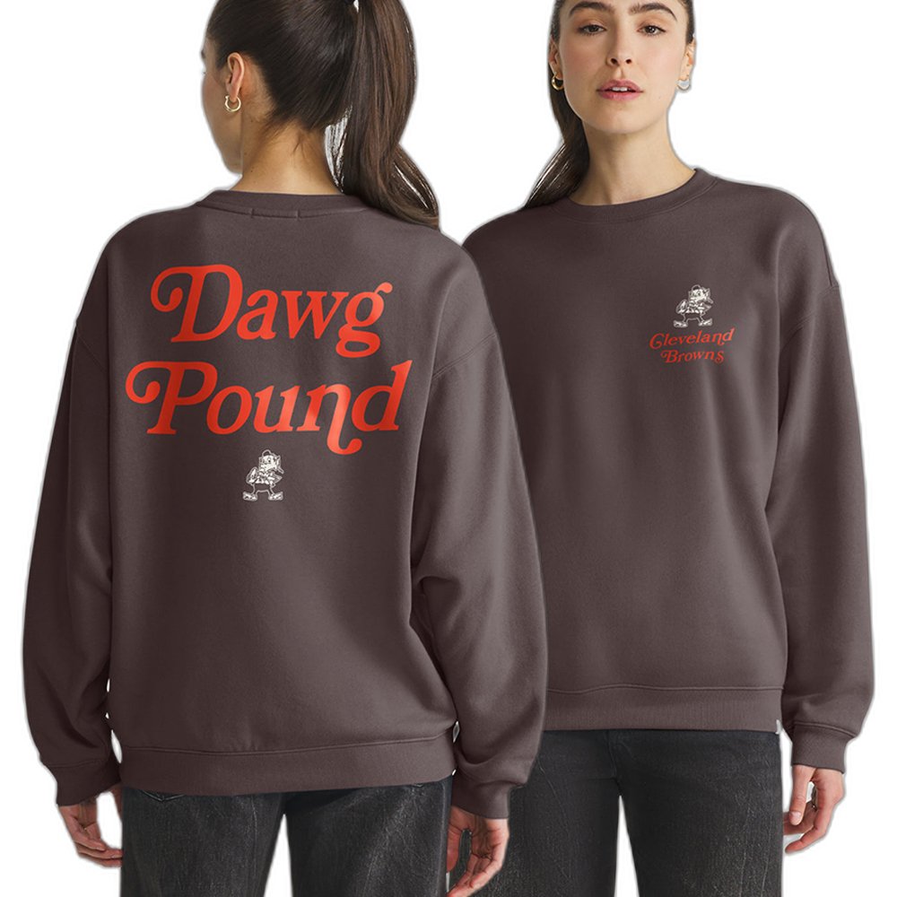 Cleveland Browns x 47 Brand Merch Historic Shout It Sweatshirt Browns Football Clothing
