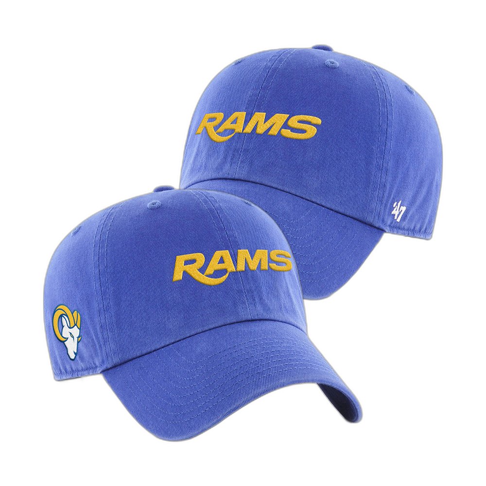 Los Angeles Rams x 47 Brand Merch Ballpark Script Shot Hat Rams Pride Cap Dad Gifts