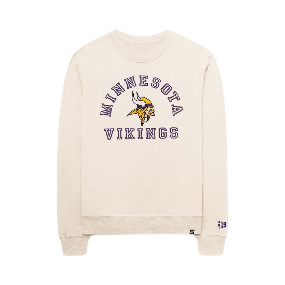 Minnesota Vikings x 47 Brand Merch Calderwood Well Worn Sweatshirt Vikings Game Gear