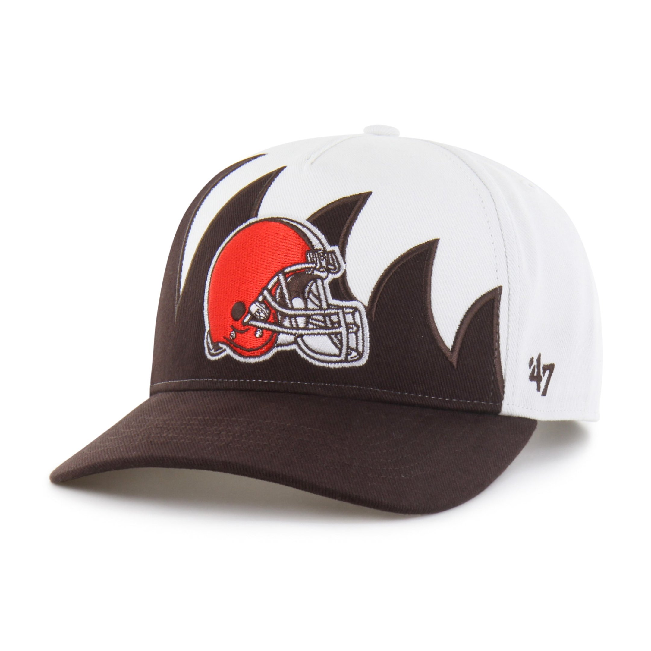 Cleveland Browns x 47 Brand Merch Jagged Snapback Hat Browns Game Cap Sport Gifts