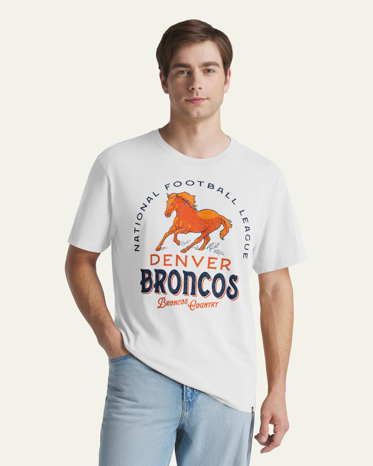 Denver Broncos x 47 Brand Merch Juggletoss T-Shirt Denver Fan Wear Friend Gifts