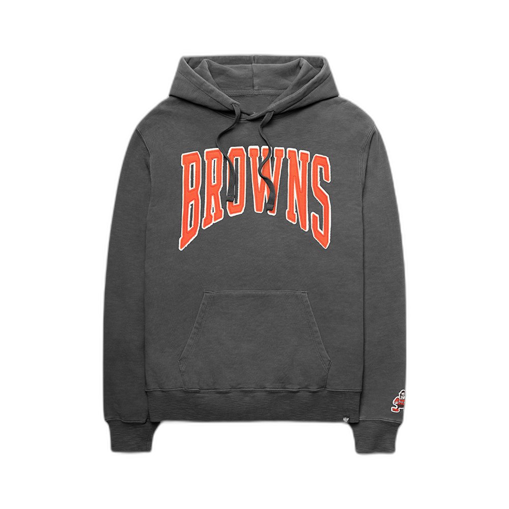 Cleveland Browns x 47 Brand Merch Historic Groton Well Worn Hoodie Browns Pride Wear