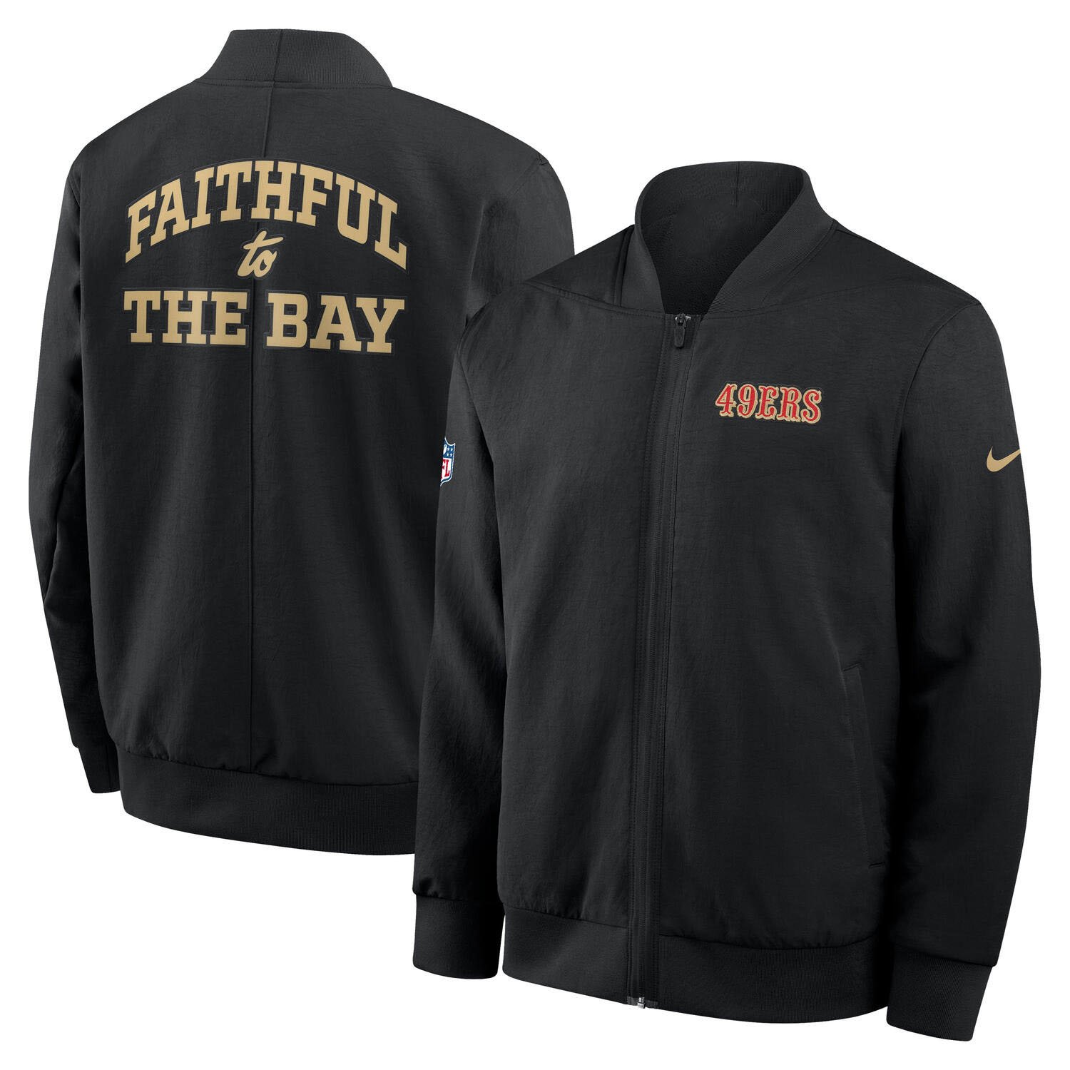 San Francisco 49ers Sideline Coach Bomber Jacket 49ers Football Apparel 49ers Fan Gift