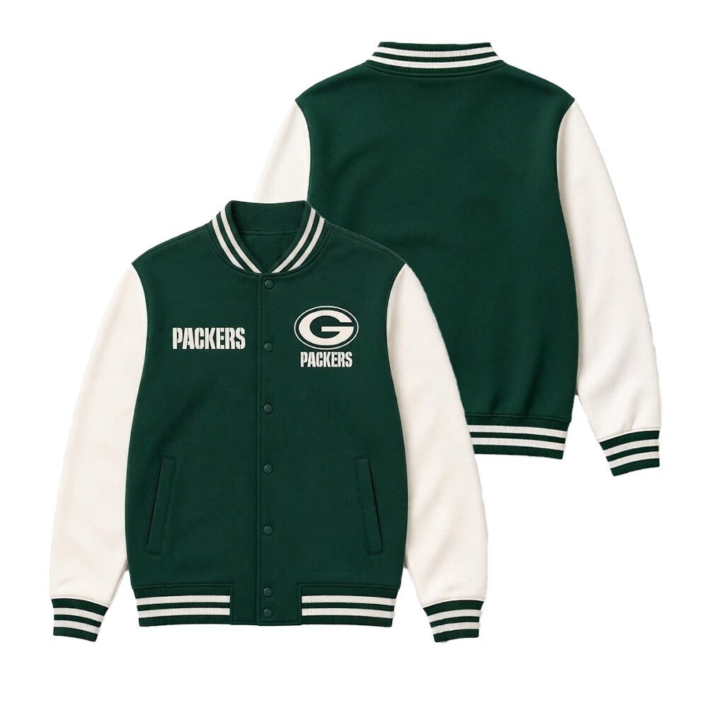 Green Bay Packers Letterman Jacket Packers Game Clothing Gift For Sports Lovers