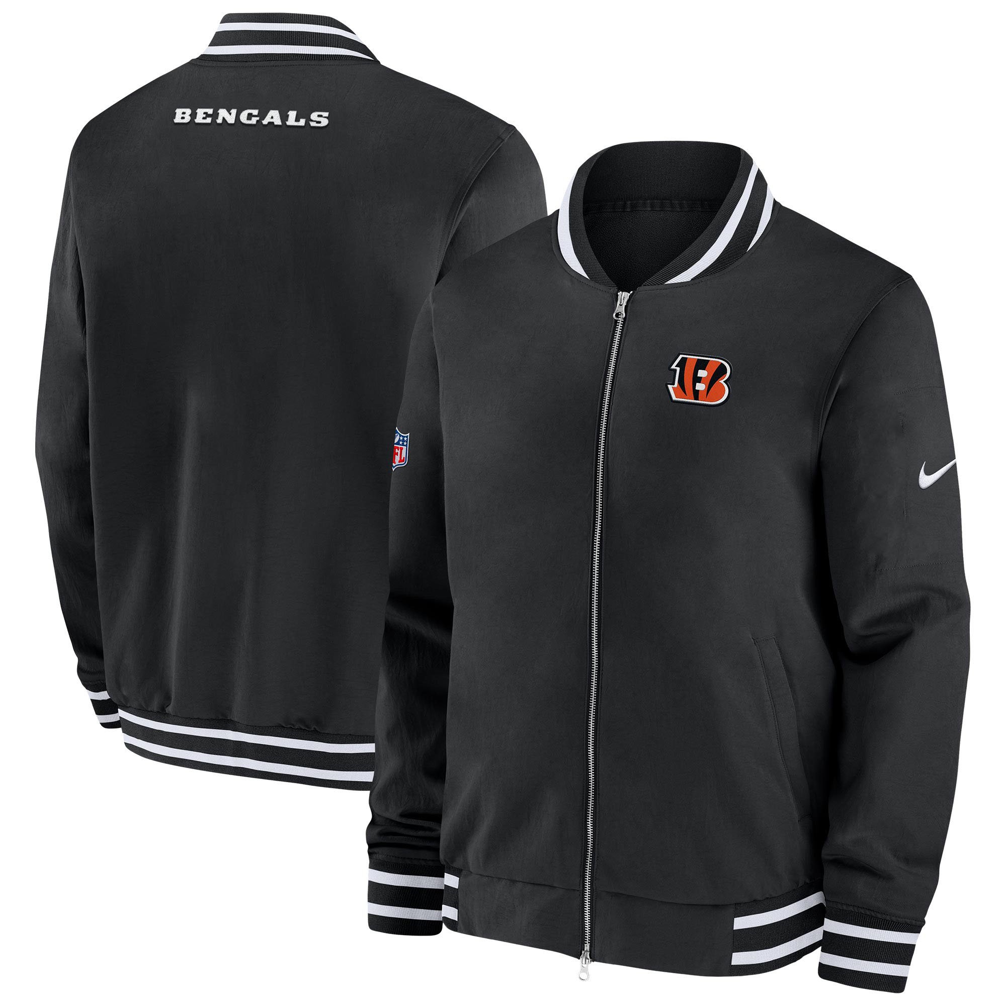 Cincinnati Bengals Sideline Coach Bomber Jacket Bengals Game Clothes Football Fan Gift