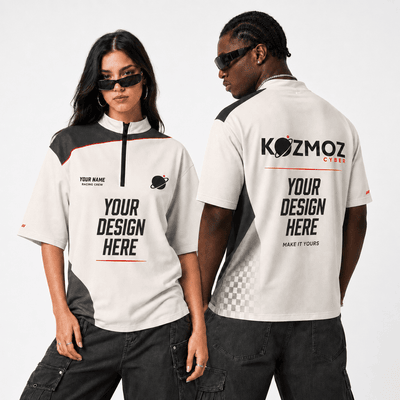 Custom quarter zip jersey template