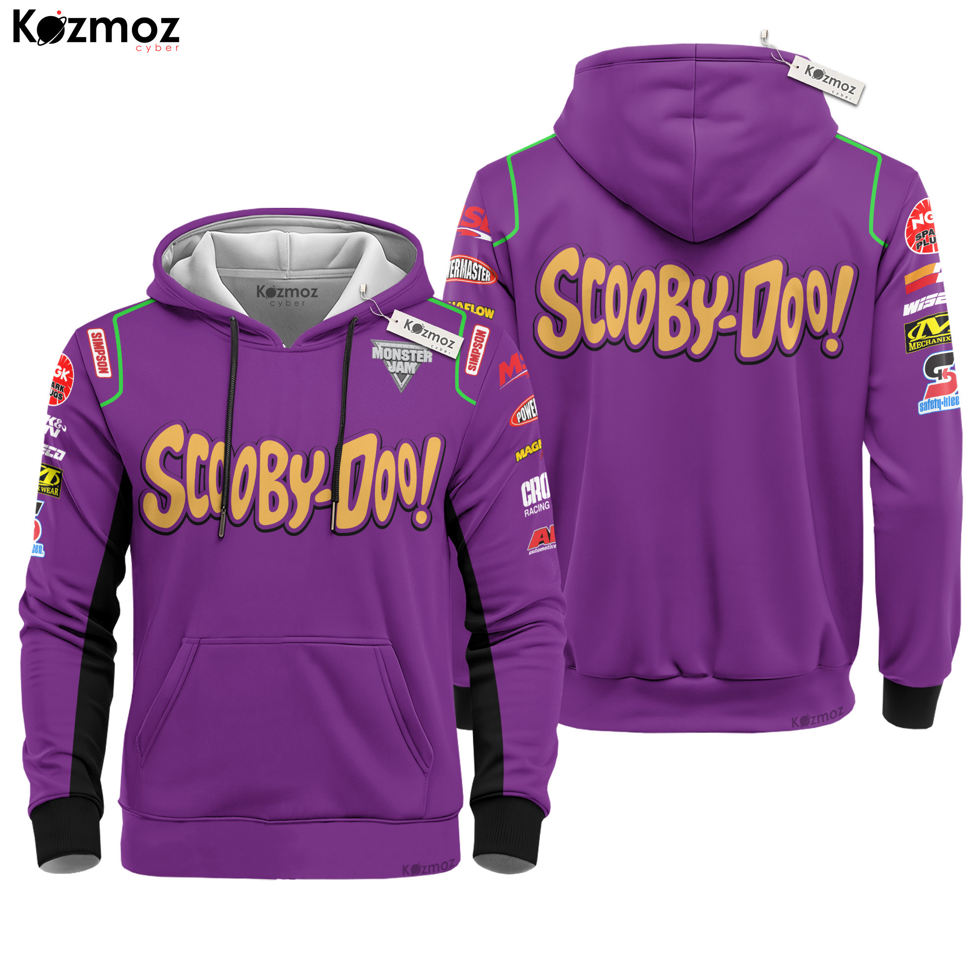 The neon yellow Monster Jam racing suit is synonymous with the energy and excitement of the sport, standing out on the track and in the stands.