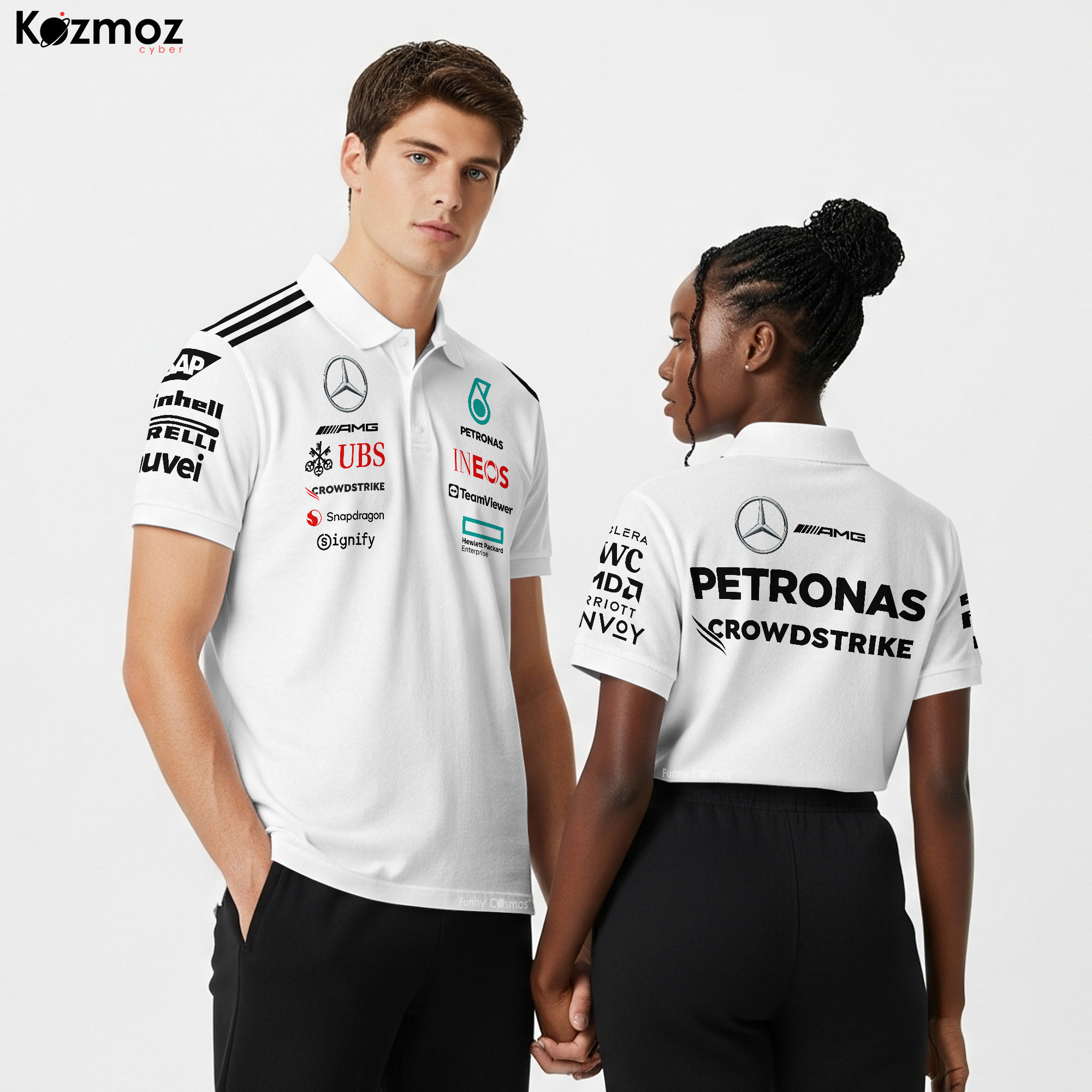 Silver Arrows 2025 White Summer Grandstand Racing Polo Shirt