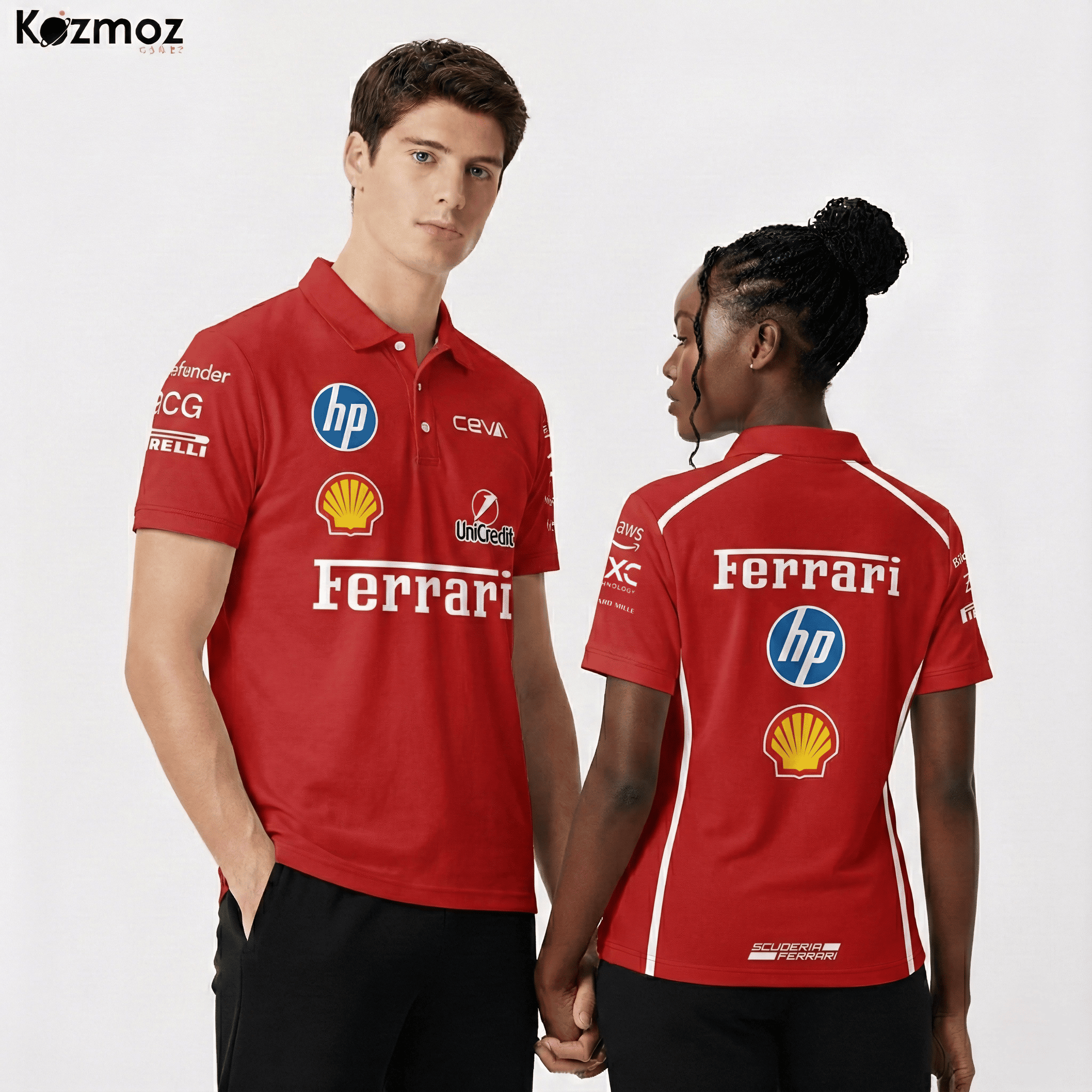 SF 2025 Scarlet Red Breathable 230 GSM Racing Team Polo Shirt