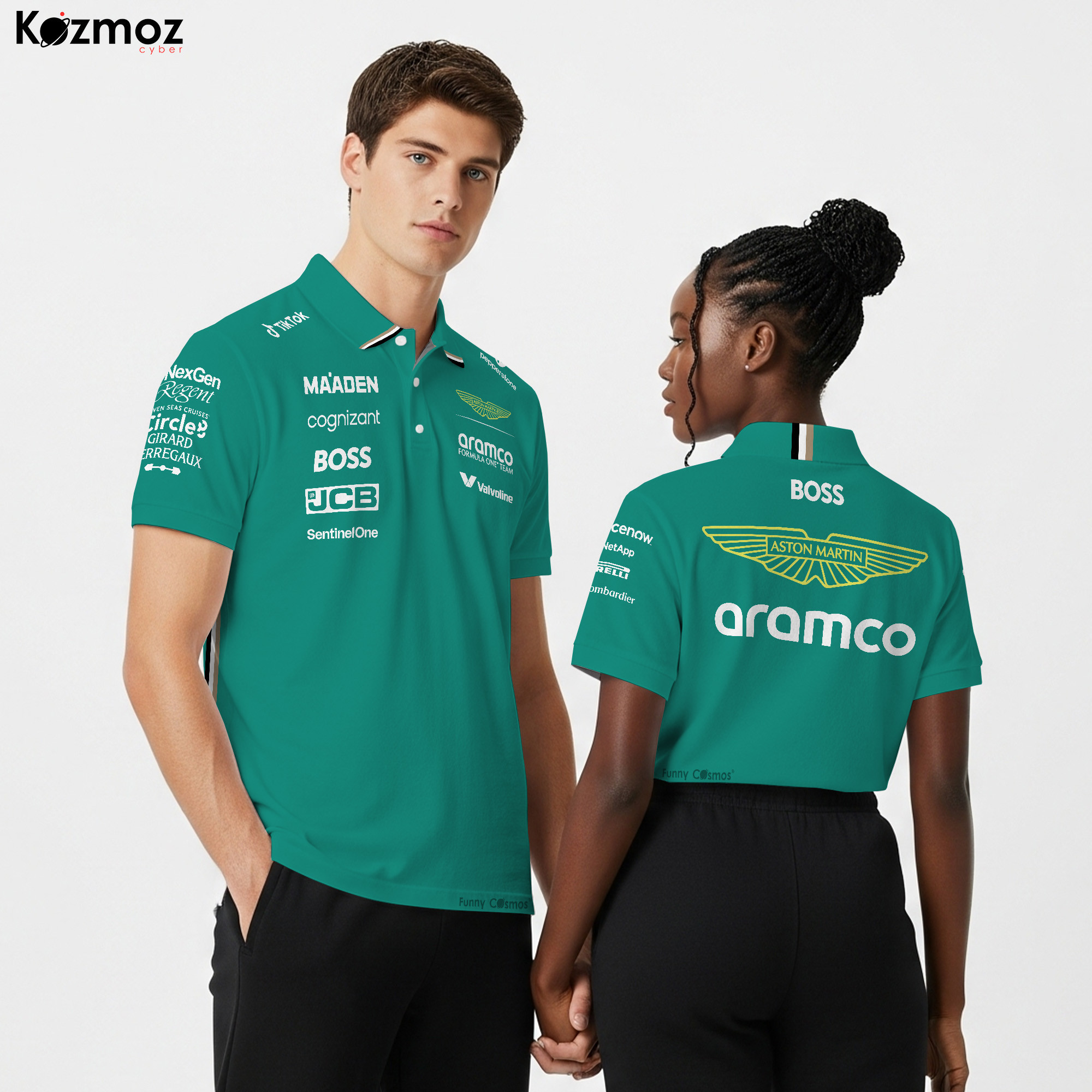 British Racing Green 2025 Paddock Tribute Polo Shirt in 230 GSM Poly-Spandex