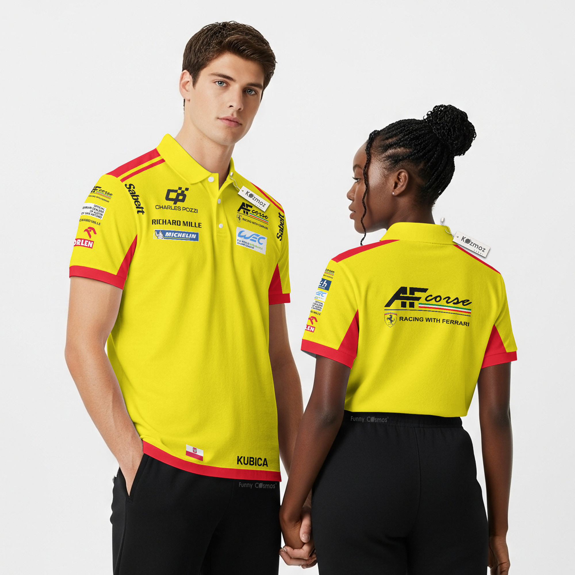 Robert Kubica WEC AF Corse 2025 Tribute Racing Polo Shirt