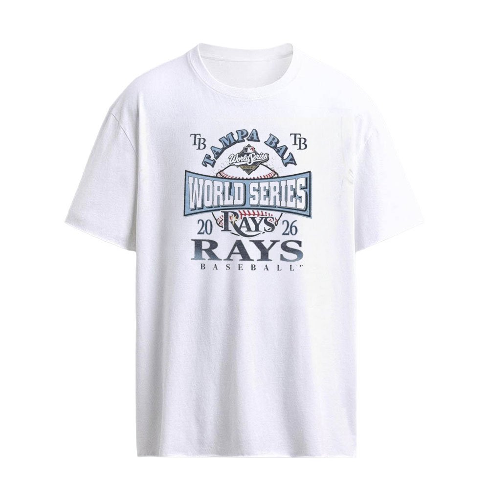 Tampa Bay Rays White 2026 World Series T-Shirt – MLB Baseball Championship Fan Shirt