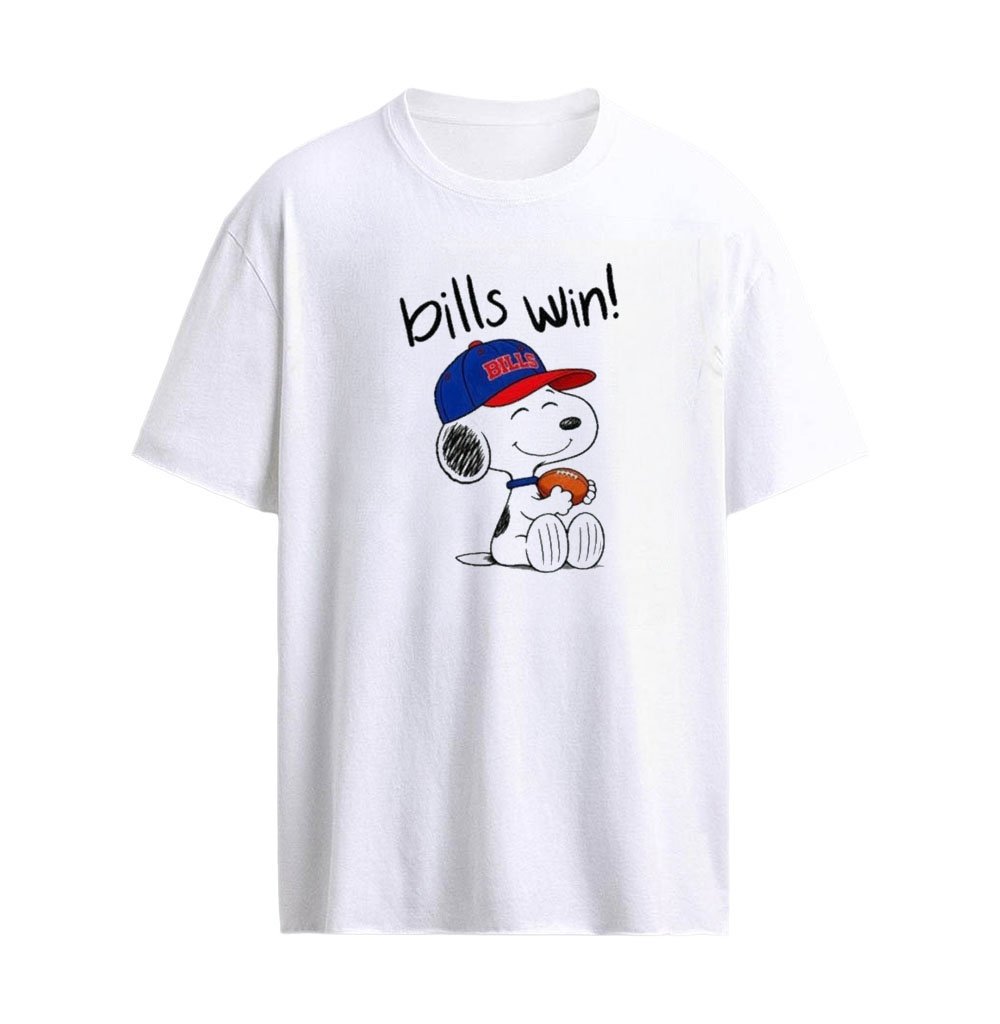 Snoopy x Buffalo Bills NFL Football Win Cartoon T-shirt