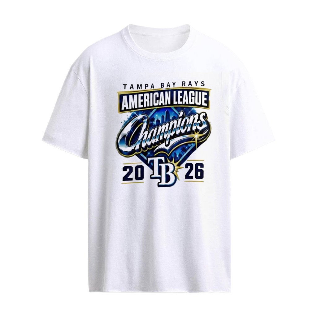 Tampa Bay Rays MLB American League Champions 2026 baseball diamond skyline star shirt