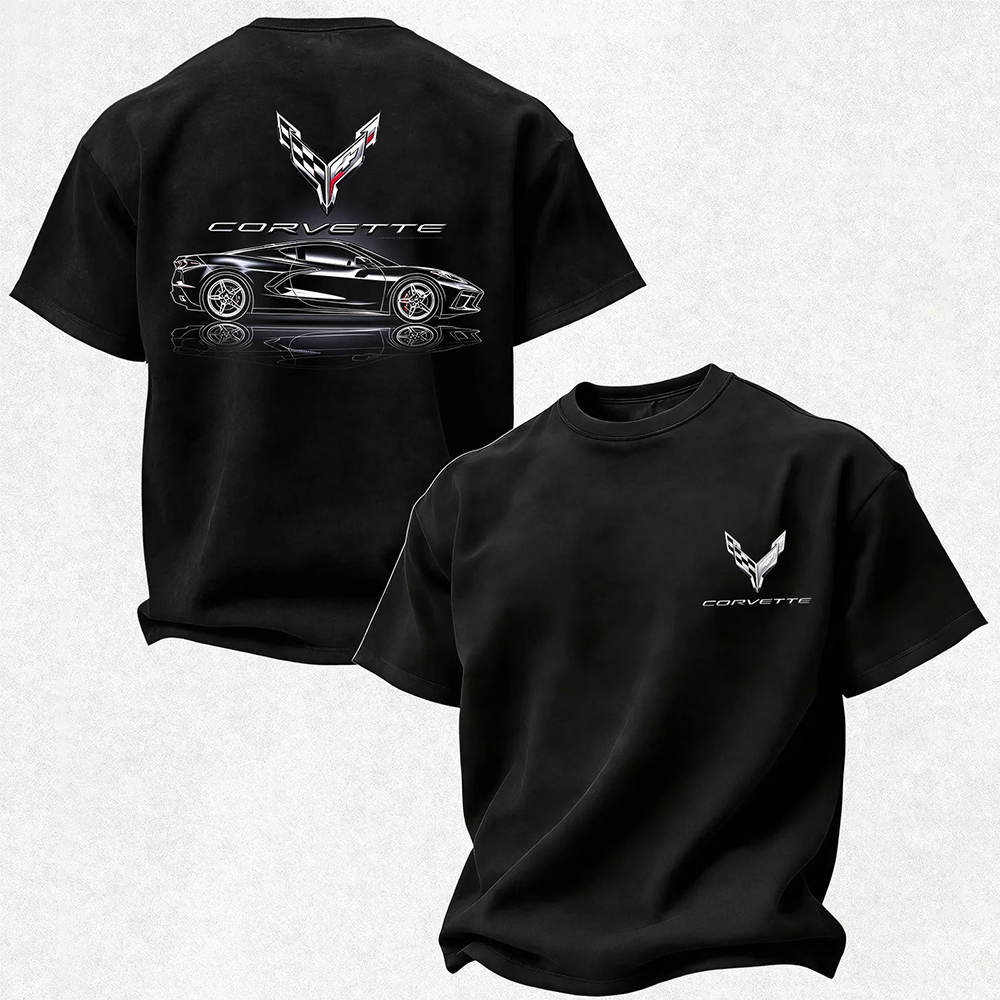 Corvette Merch Vette Punisher Skull Vintage Biker T-Shirt Gift For Muscle Car Lovers