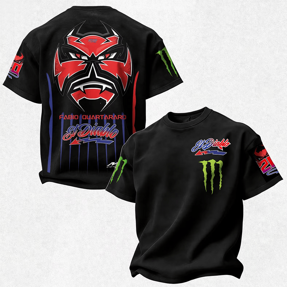 Fabio Quartararo Merch El Diablo Monster T-Shirt Gift For Motorcycle Racers