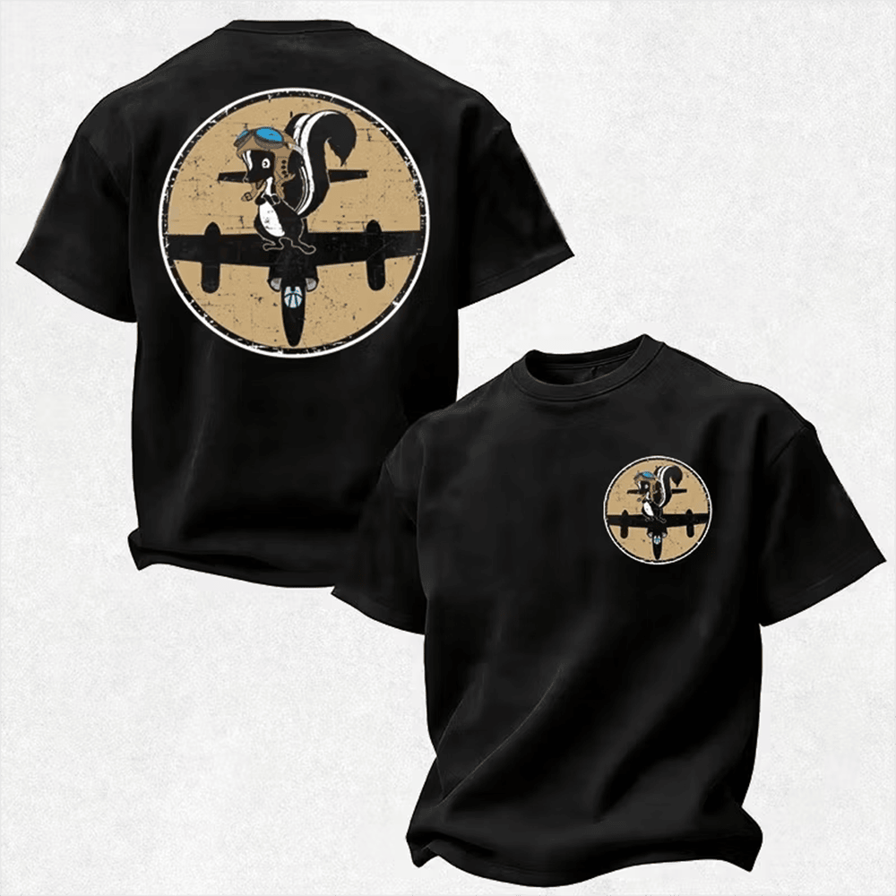 Skunk Works Merch Aviator Skunk Vintage Aircraft Graphic T-Shirt Gift For HIm