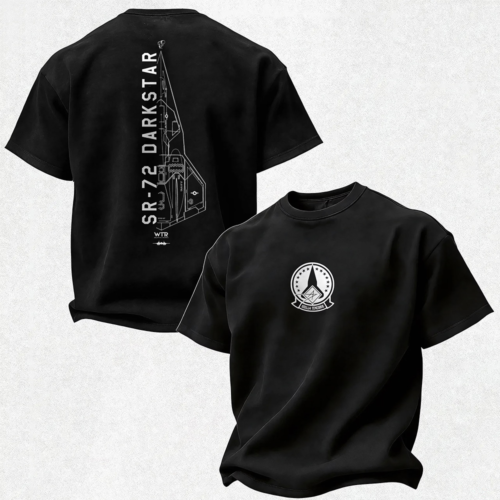 Skunk Works Merch Sr 72 Darkstar Blueprint T-Shirt Perfect Dad Gift