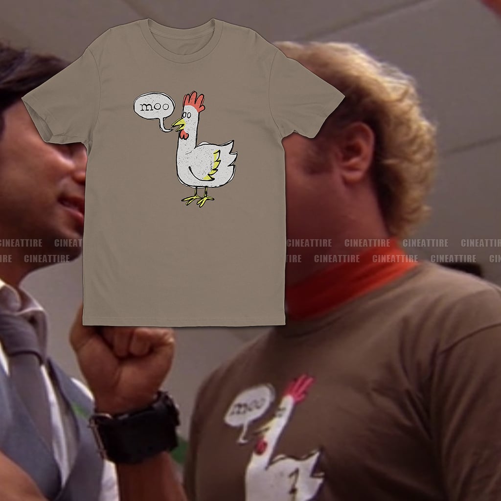 Moo Chicken T-Shirt Jeff Barnes Chuck Apparel Spy Series Fans Shirt Mens Gift