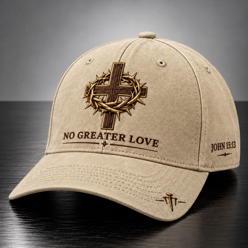 2026 No Greater Love Hat Christian Believers Baseball Cap Mens Gift