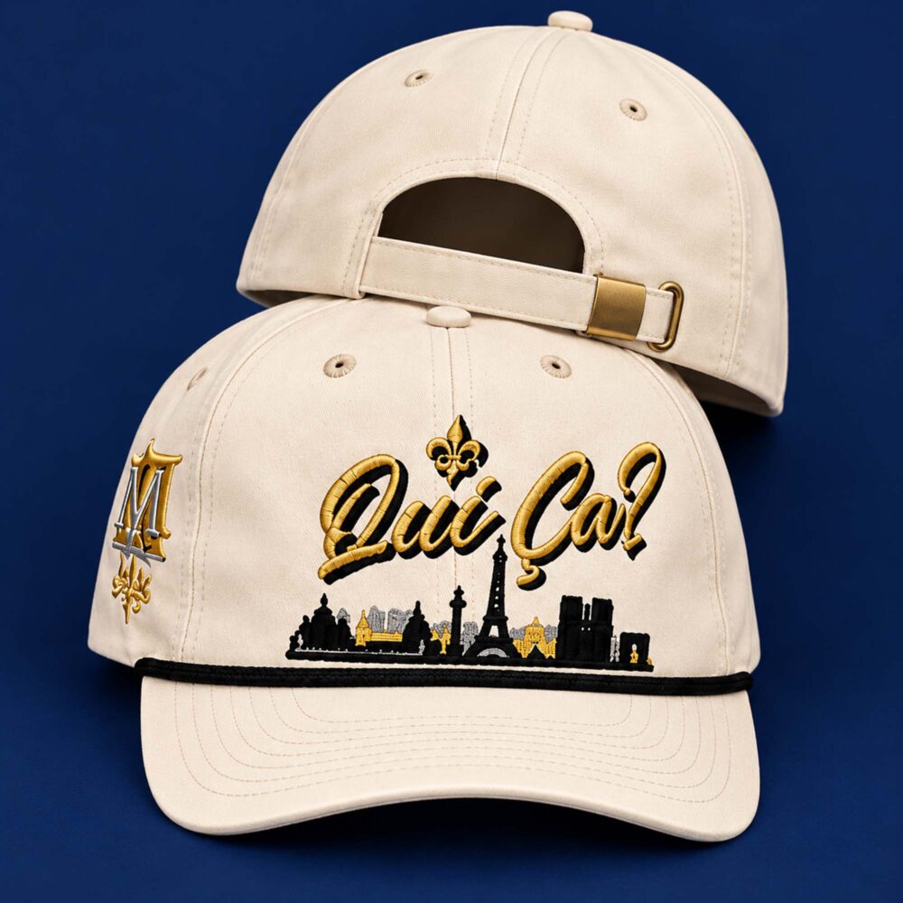 New Orleans Saints Merch Hat Saints Qui Ca Paris Rope Cap Gift For Fans