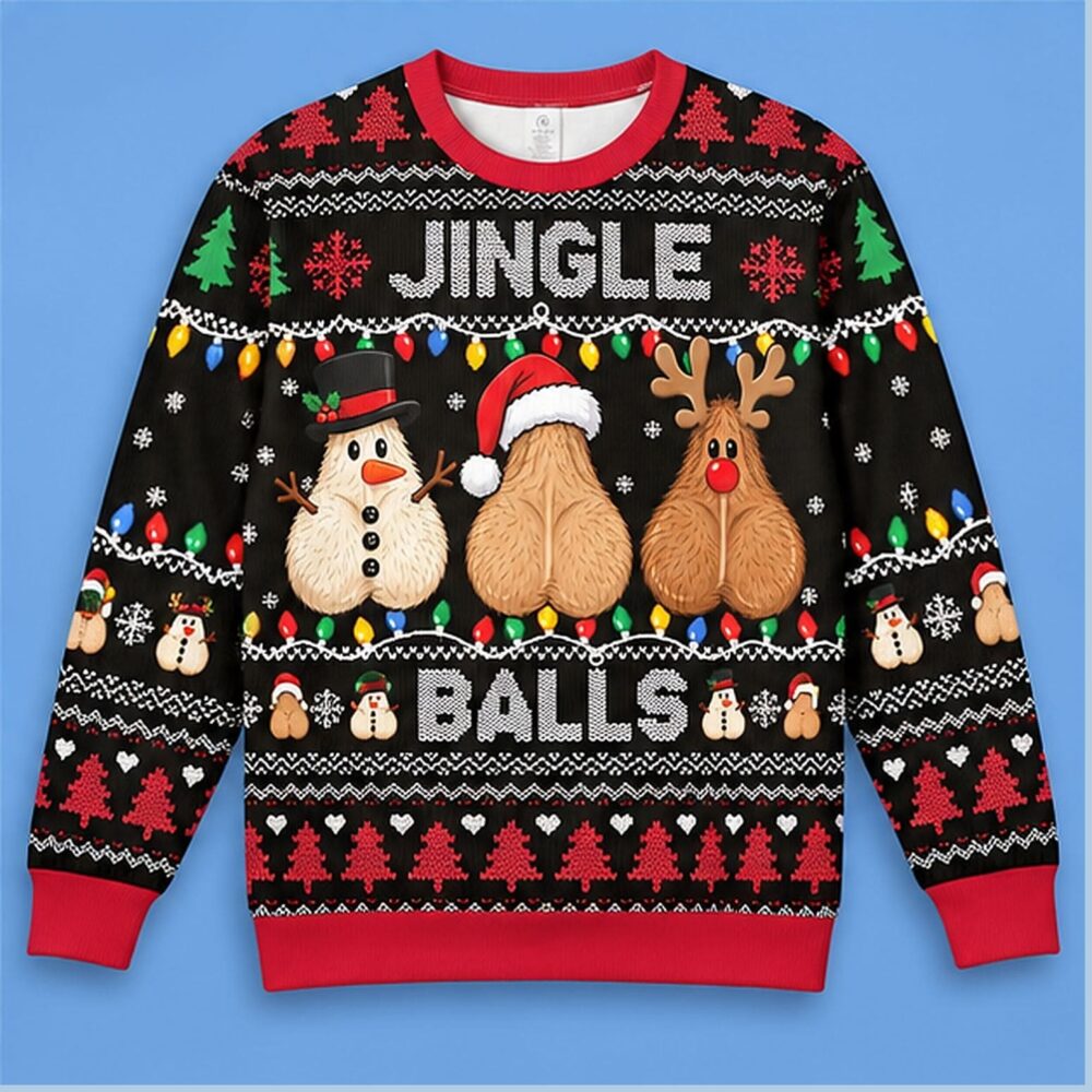 Funny Jingle Balls Ugly Christmas Sweater Holiday Lovers Apparel Gift Ideas