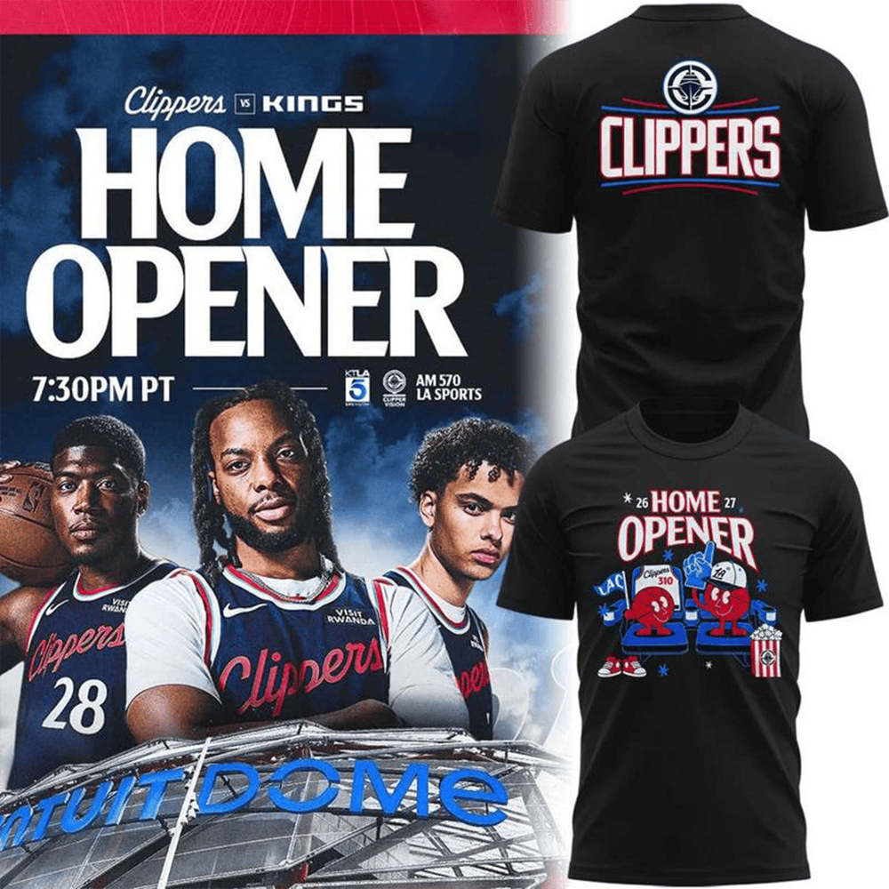 Los Angeles Clippers Merch 2026 Home Opener Graphic T-Shirt Gift For Basketball Fans