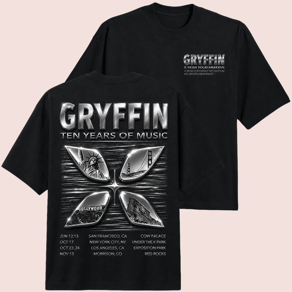 Gryffin Merch Gryffin 2026 X Tour T-Shirt Concert Fans Shirt Gift